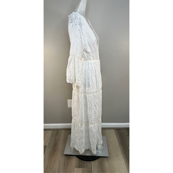 Melissa Odabash AVA WHITE KAFTAN Size S $340 - Picture 10 of 12